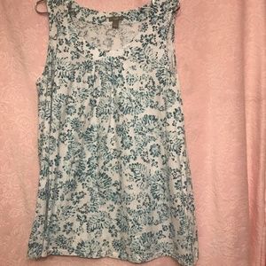 J.Jill Blue Floral Tank L